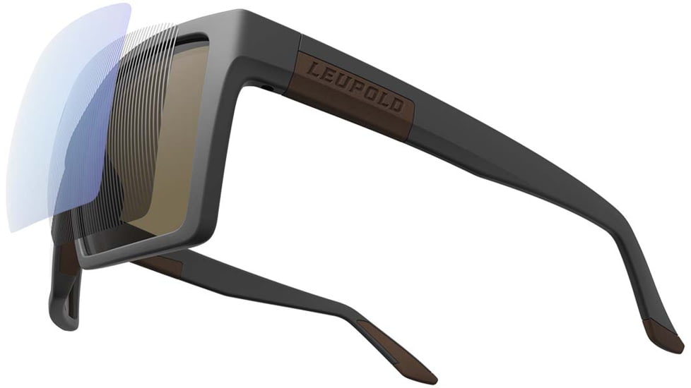 Leupold Refuge Performance Eyewear, Matte Grey Frame, Blue Mirror Lens, Universal, 181279