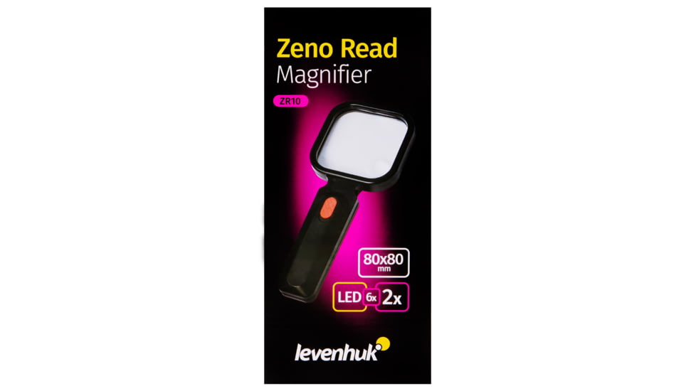 Levenhuk Zeno Read ZR10 Black Magnifier, Black, Small, 74067