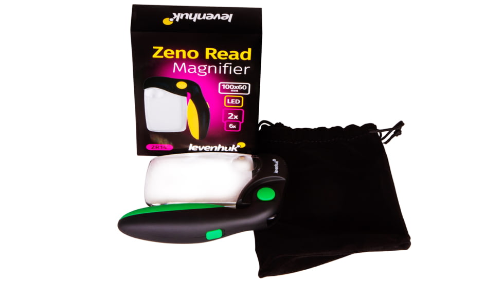 Levenhuk Zeno Read ZR14 Magnifier, Black/Green, Small, 74069