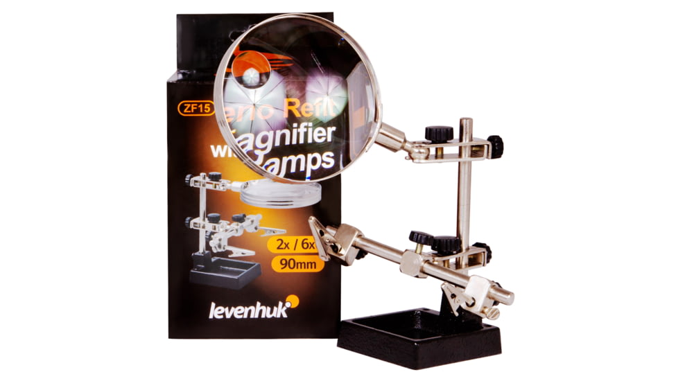 Levenhuk Zeno Refit ZF15 Magnifier, Black/Silver, Small, 74074
