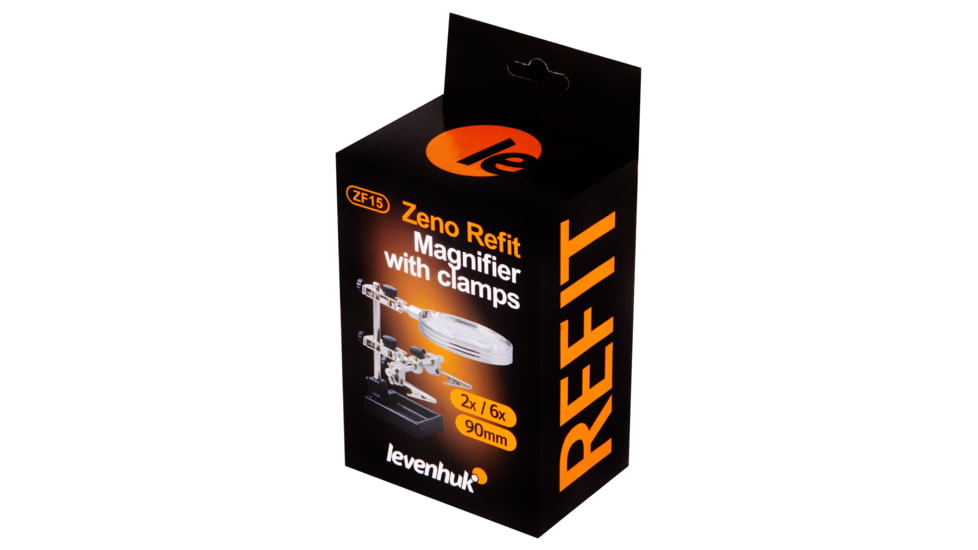 Levenhuk Zeno Refit ZF15 Magnifier, Black/Silver, Small, 74074