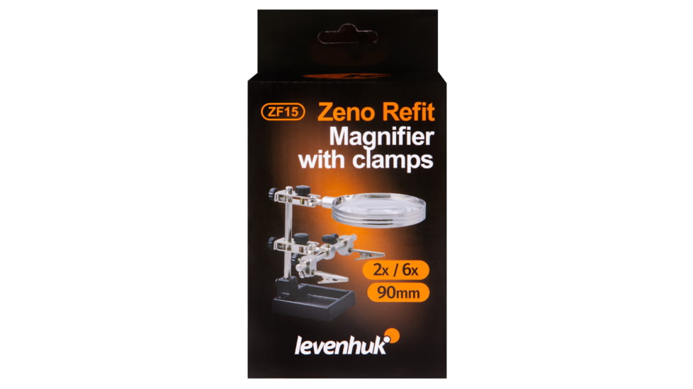 Levenhuk Zeno Refit ZF15 Magnifier, Black/Silver, Small, 74074
