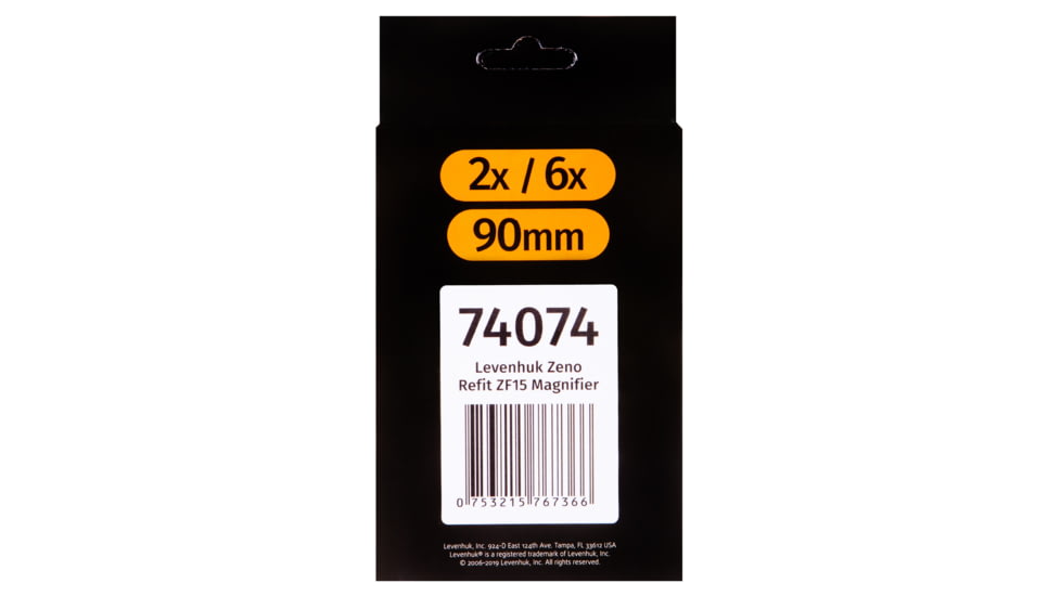 Levenhuk Zeno Refit ZF15 Magnifier, Black/Silver, Small, 74074