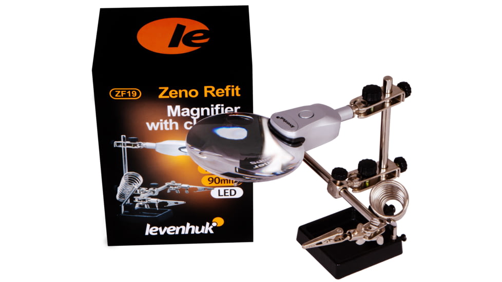 Levenhuk Zeno Refit ZF19 Magnifier, Black/Silver, Small, 74076