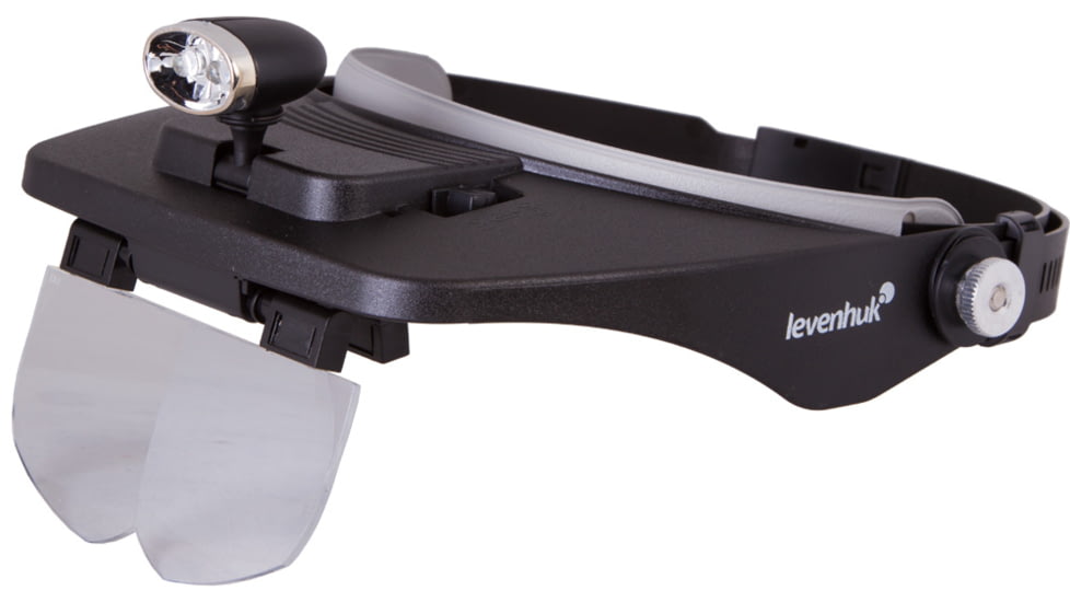 Levenhuk Zeno Vizor H3 Head Magnifier, 100x45mm, 1.2x/1.8x/2.5x/3.5x, Black, Small, 69670