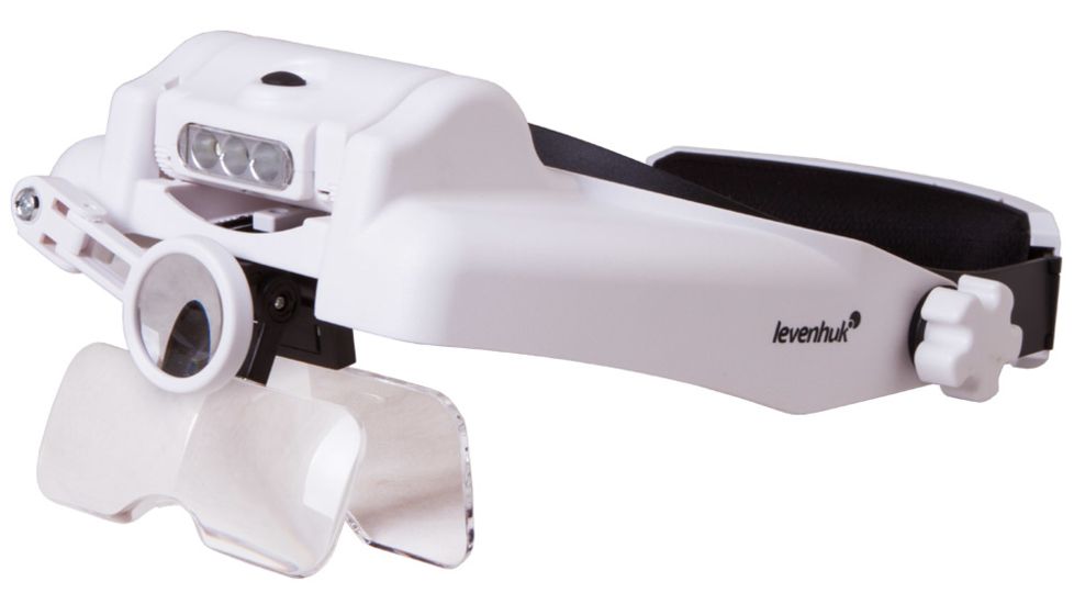 Levenhuk Zeno Vizor H7 1/1.5/2/2.5/3.5x Head Magnifier, White, Small, NSN N 72611