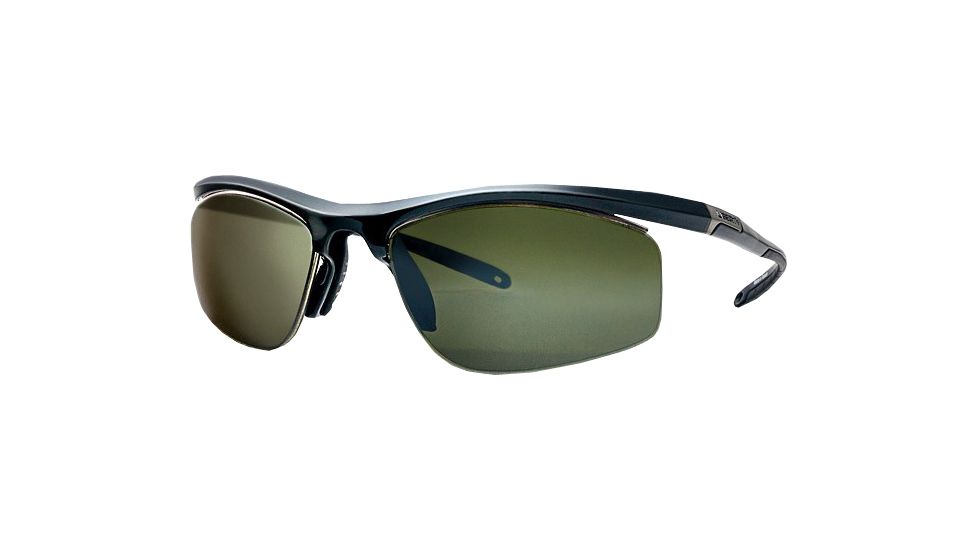 Liberty Sport Suns IT-10 B Protective Eyewear Shiny Black Frame,Grey/Green w. silver flash Lens, Unisex IT10-BSHBK6020135FP