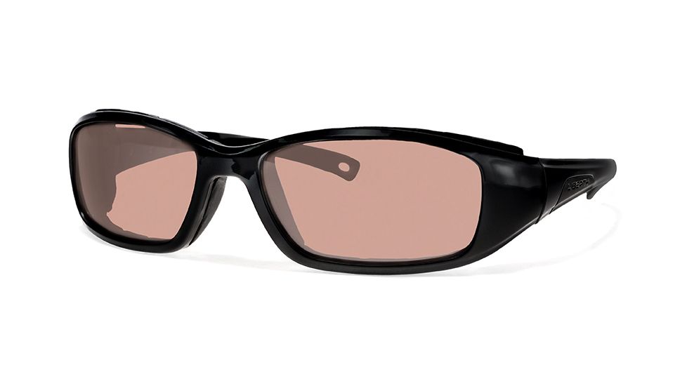 Liberty Sport Suns RIDER DRY EYE Protective Eyewear Shiny Black Frame,Rose Amber Lens, Unisex RIDERDSHBK6017130DSL