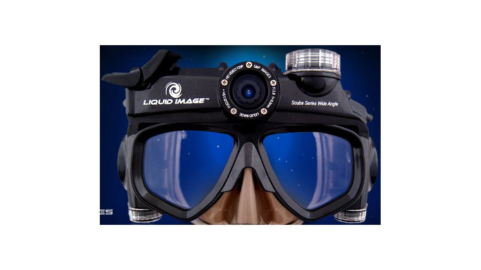 Liquid Image Scuba 5 HD Mask, Wide Angle, Black, MED