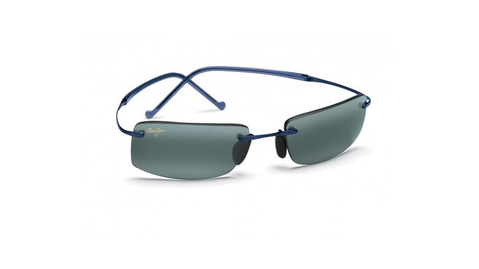 Maui Jim Little Beach Sunglasses w/ Blue Frame and Neutral Grey Lenses - 515-03, Quarter View
