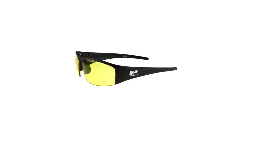 Smith &amp; Wesson 102 Matte Black Half Frame - Amber Anti-Fog Lens, Matte Black, One Size MP102-41C