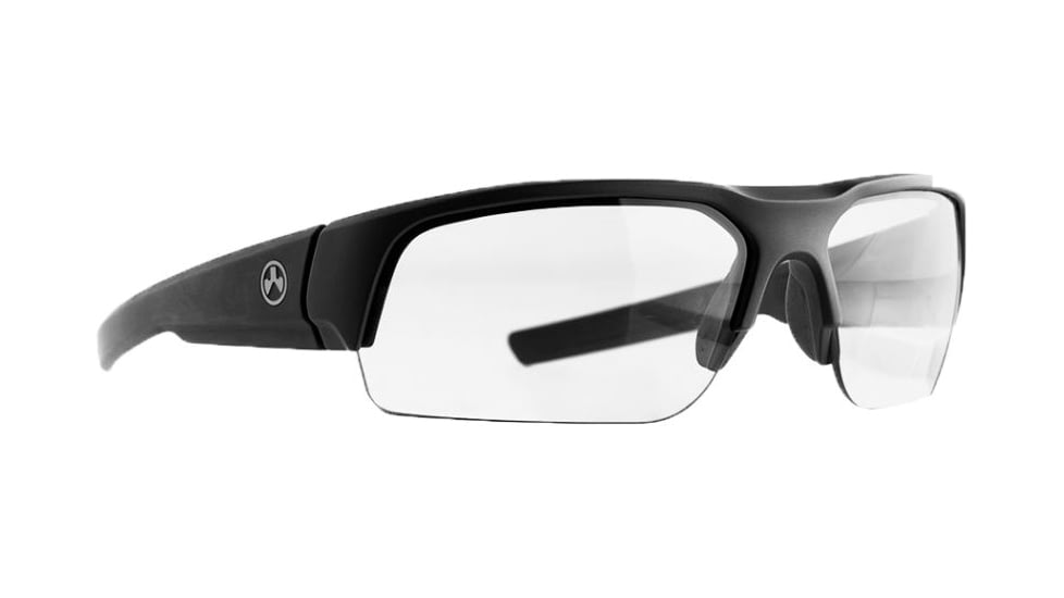 Magpul Industries Helix Eyewear Shooting Glasses, Black Frame, Clear Lens, MAG1097-0-001-1000
