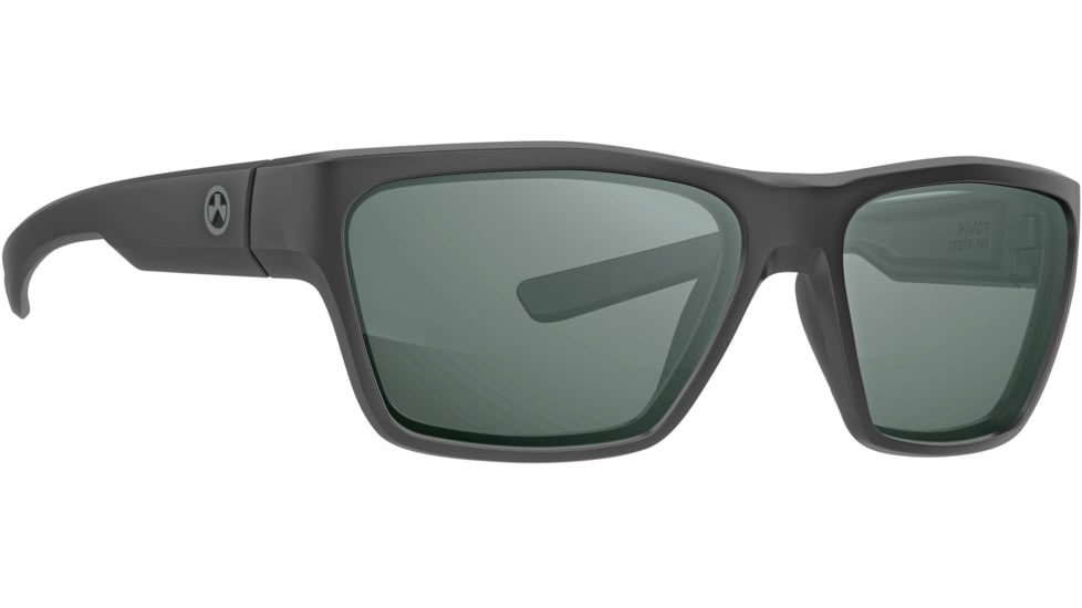 Magpul Industries Pivot Shooting Glasses, Black Frame, Gray/Green Lens, MAG1128-1-001-1900