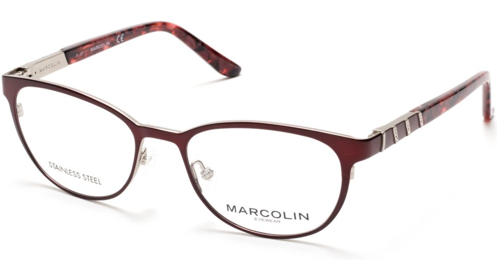 Marcolin MA5013 Eyeglass Frames - Matte Bordeaux Frame Color