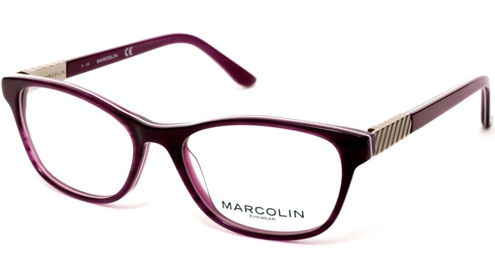 Marcolin MA5016 Prescription Eyeglasses - Violet Frame, 50 mm Lens Diameter MA501650083