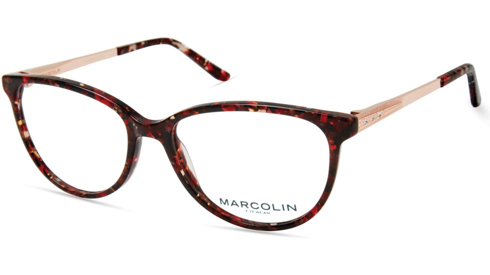 Marcolin MA5019 Eyeglass Frames - Shiny Red Frame Color