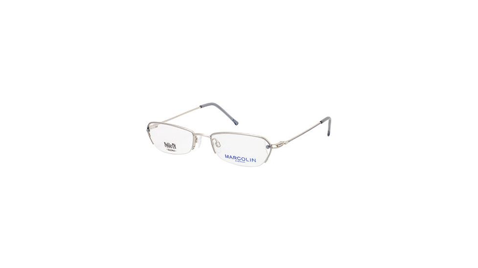 Marcolin MA7307 Eyeglass Frames - Shiny Light Nickeltin Frame Color