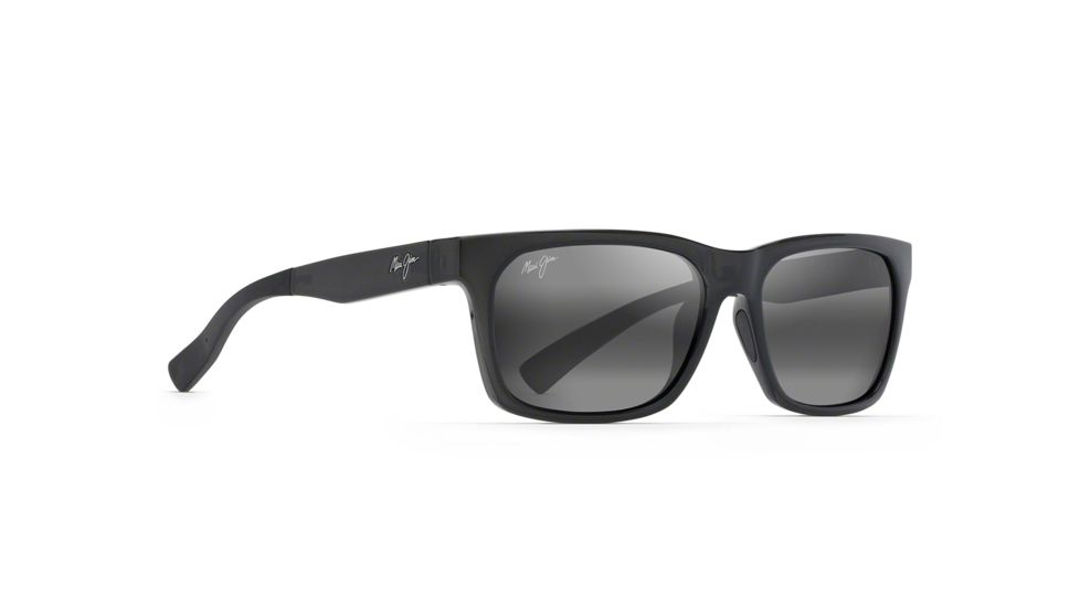 Maui Jim Boardwalk Polarized Square Sunglasses, Translucent Grey Frame, Neutral Grey Lens, Translucent Grey 539-11