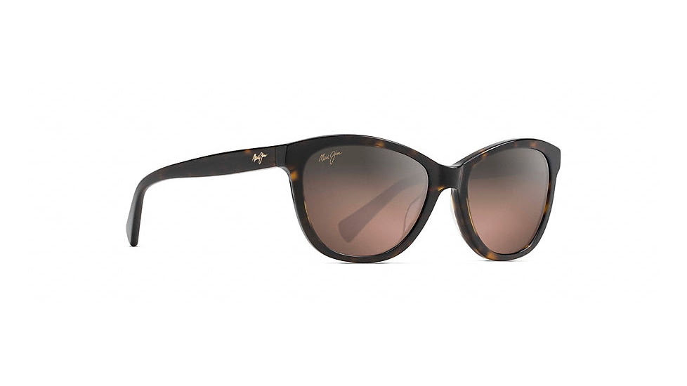 Maui Jim Canna Polarized Cat Eye  Sunglasses,Dark Tortoise,Maui Rose Lens RS769-10