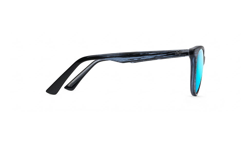 Maui Jim Cathedrals Polarized Classic  Sunglasses,Blue Black Stripe,Blue Hawaii Lens B782-03S