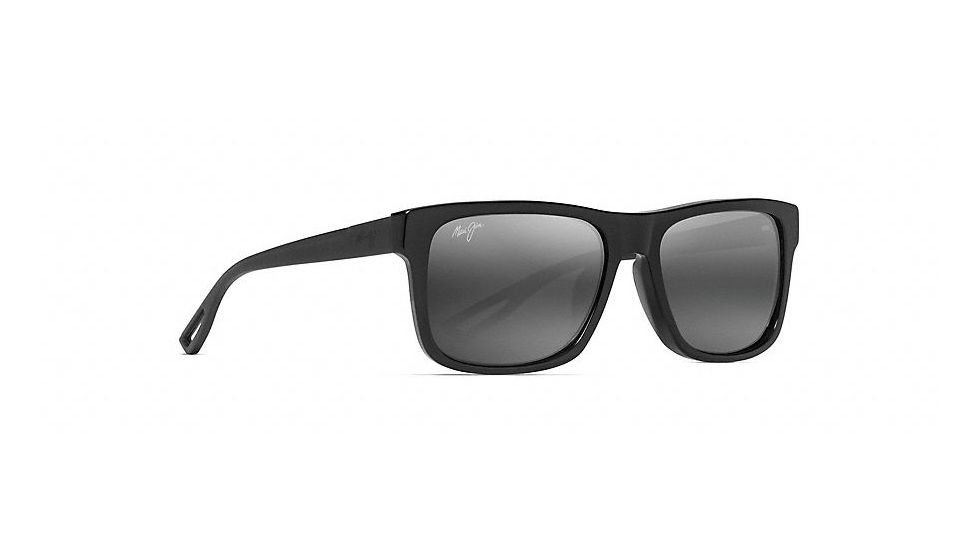Maui Jim Chee Hoo! Polarized Classic  Sunglasses,Gloss Black,Neutral Grey Lens 765-02