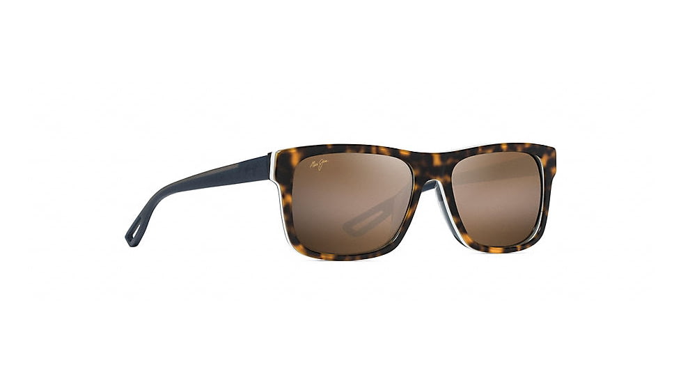 Maui Jim Chee Hoo! Polarized Classic  Sunglasses,Tortoise with White and Blue,HCL Bronze Lens H765-57