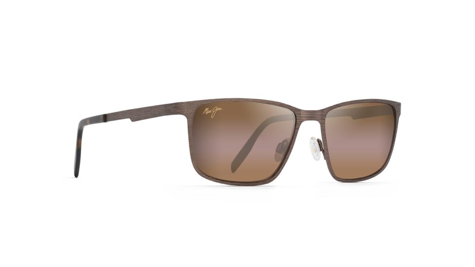 Maui Jim Cut Mountain Polarized Square Sunglasses, Bronze Frame, HCL Bronze Lens, Bronze H532-22