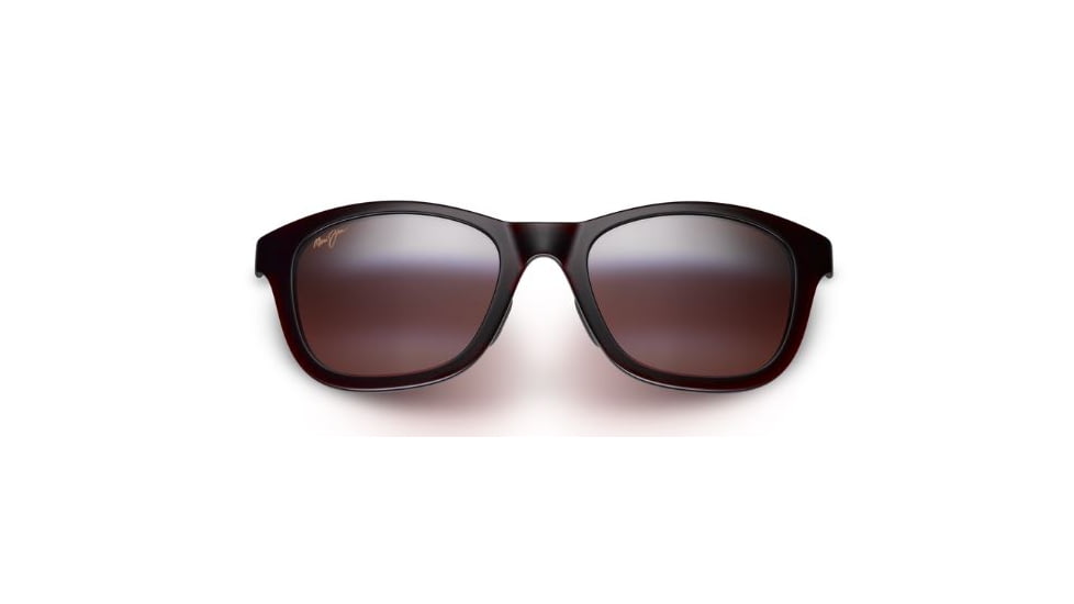 Maui Jim Hana Bay Sunglasses,Square,Burgundy Frame,Polarized Maui Rose Lens R434-07