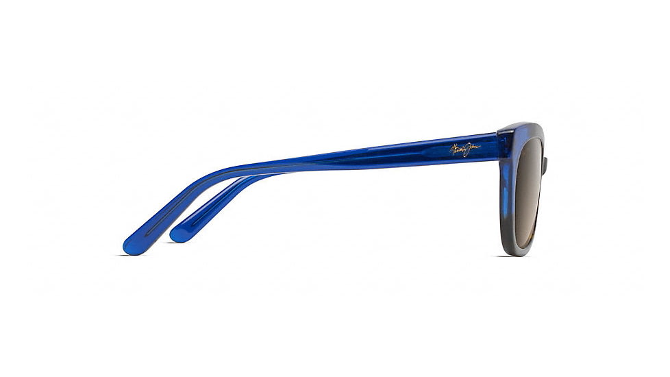 Maui Jim Ilima Polarized Cat Eye  Sunglasses,Dark Tortoise with Electric Blue,HCL Bronze Lens HS759-68