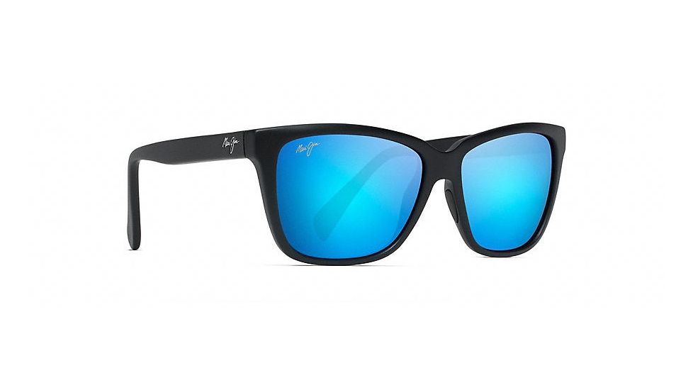 Maui Jim Jacaranda Fashion  Sunglasses,Matte Black,Blue Hawaii Lens B763-2M
