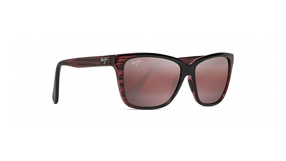 Maui Jim Jacaranda Fashion  Sunglasses,Red Stripe,Maui Rose Lens R763-07C