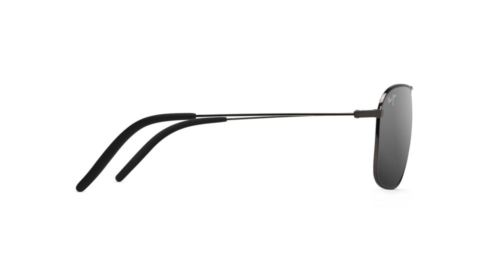 Maui Jim Kami Polarized Aviator Sunglasses, Gunmetal Frame, Dual Mirror Silver To Black Lens, Gunmetal DSB778-02D