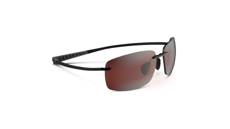 Maui Jim Kumu Sunglasses, Gloss Black Frame, Maui Rose Lens, Polarized, R724-02