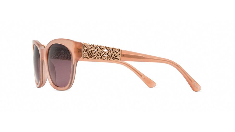 Maui Jim Monstera Leaf Sunglasses, Guava Pink with Rose Gold Monstera Frame, Maui Rose Lens, RS747-09A