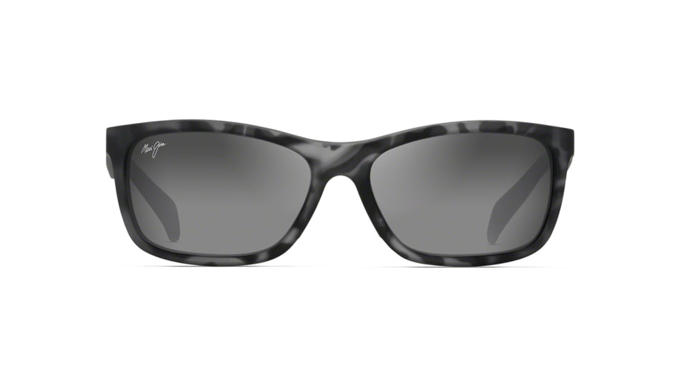 Maui Jim Puhi Polarized Square Sunglasses, Grey Tortoise Matte Rubber Frame, Neutral Grey Lens, Grey Tortoise Matte Rubber 785-11TM
