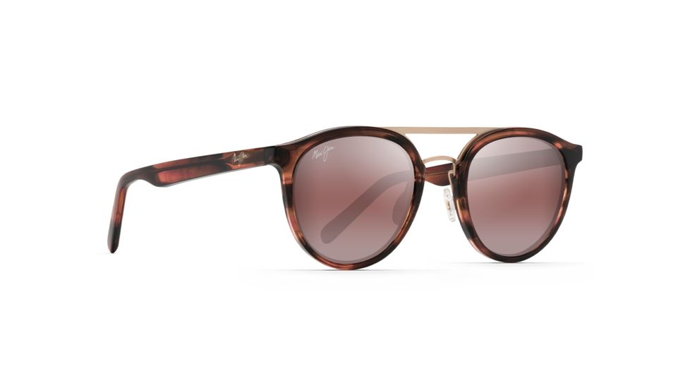 Maui Jim Sunny Days Polarized Round Sunglasses, Espresso Smoke Frame, Maui Rose Lens, Espresso Smoke R529-19C