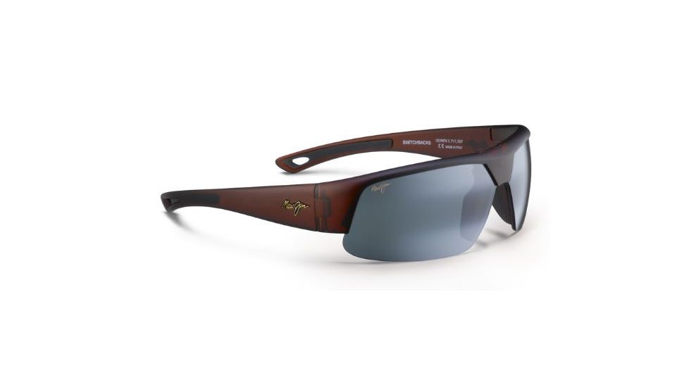 Maui Jim Switchbacks Sunglasses - Matte Black Rubber Frame and Neutral Grey Lens 523-02MR