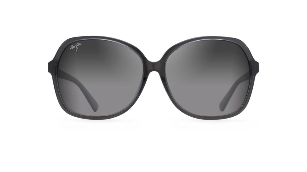 Maui Jim Taro Polarized Square Sunglasses - Women's, Translucent Grey Frame, Neutral Grey Lens, Translucent Grey GS795-11