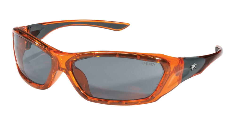 MCR Safety FF132 ForceFlex FF1 Series Safety Glasses, Lenses Molded Into Flexible TPU Frame, Gray, One Size, FF132