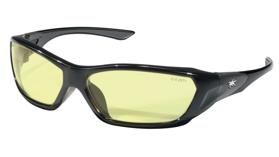 MCR Safety ForceFlex FF1 Series Safety Glasses, Lenses Molded Into Flexible TPU Frame, Amber, One Size, FF124