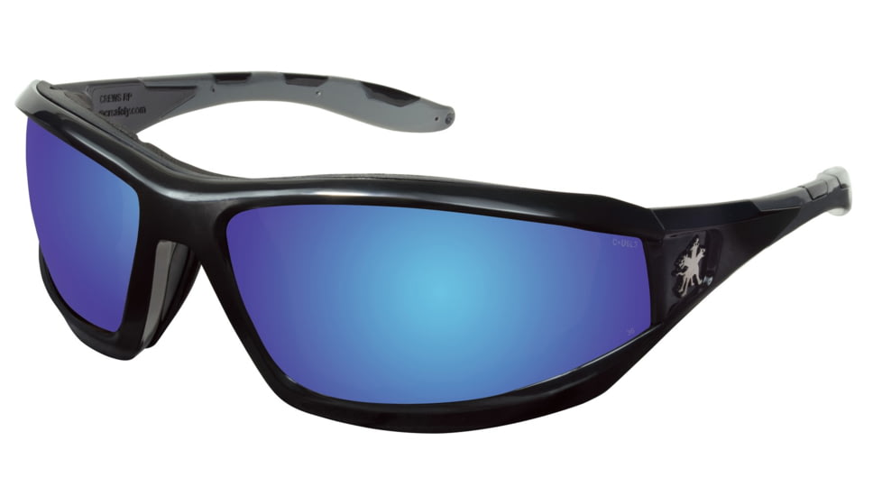 MCR Safety Swagger RP2 Series Safety Glasses, MAX36 Anti-Fog / Anti-Scratch Coating, Foam Lined Lenses, Blue Diamond Mirror, One Size, RP218BDC