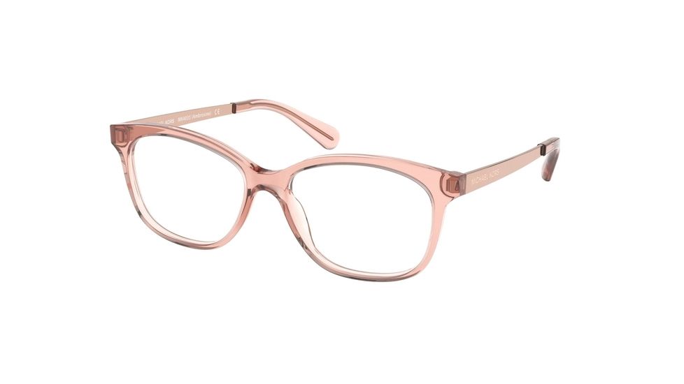 Michael Kors AMBROSINE MK4035 Single Vision Prescription Eyeglasses, 53mm, Translucent Mulberry, MK4035-3689-53-SV