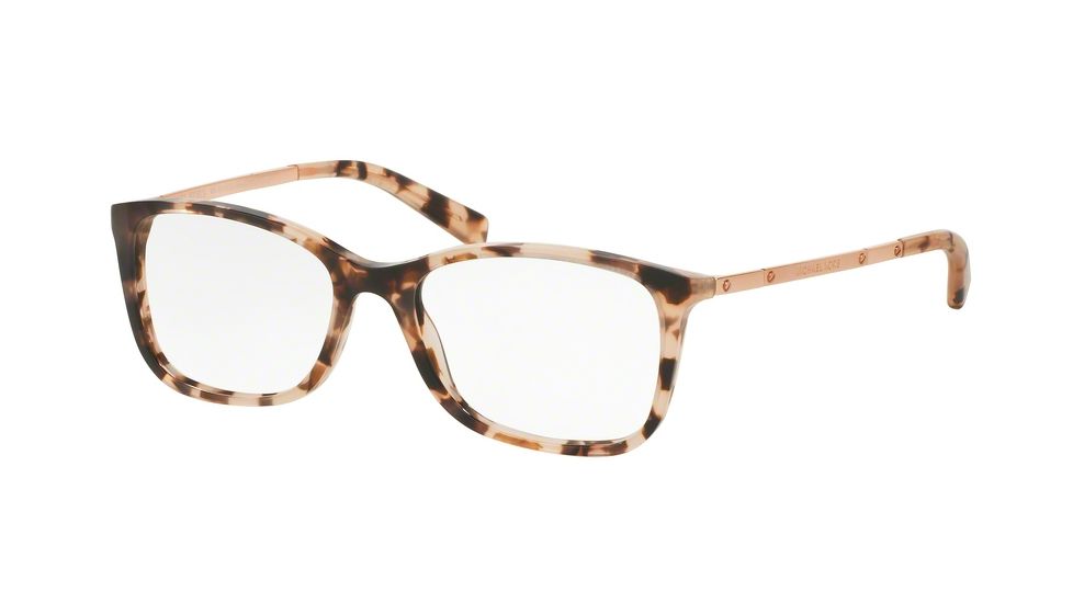 Michael Kors ANTIBES MK4016 Single Vision Prescription Eyeglasses 3162-53 - Pink Tortoise Frame