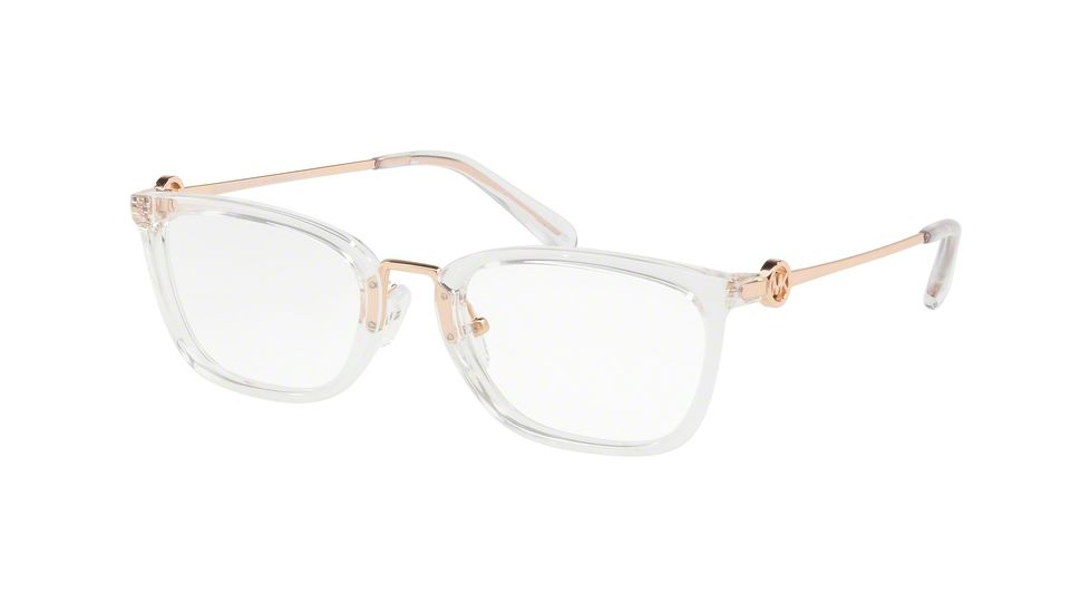 Michael Kors CAPTIVA MK4054 Prescription Eyeglasses, 52mm, Crystal Clear, MK4054-3105-52-SV
