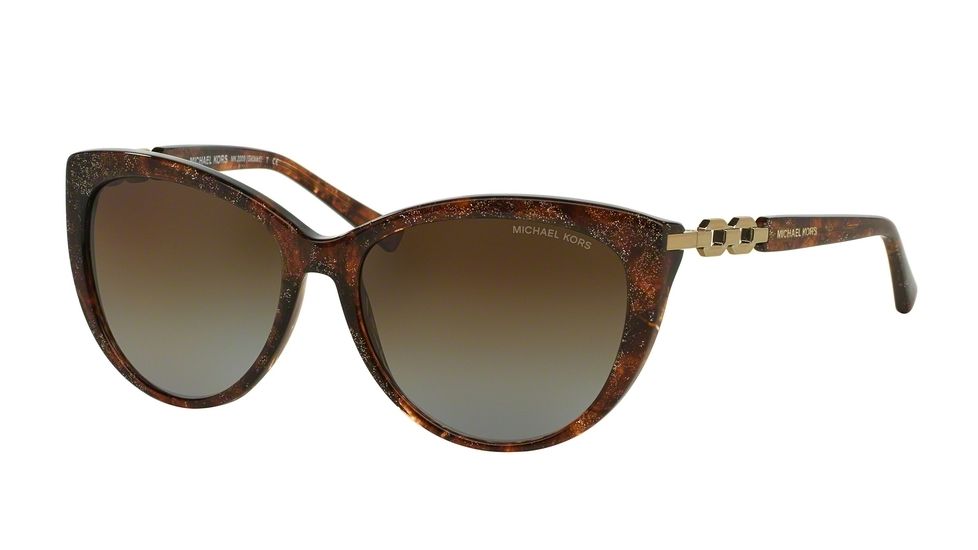 Michael Kors GSTAAD MK2009 Bifocal Prescription Sunglasses MK2009-4041T5-56 - Lens Diameter 56 mm, Frame Color Brown Sparkle