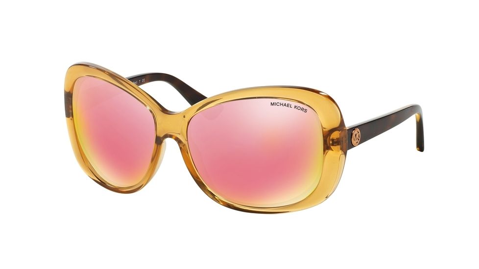 Michael Kors HANALEI BAY MK6018 Single Vision Prescription Sunglasses MK6018-30514Z-60 - Lens Diameter 60 mm, Frame Color Glossy Brown Tortoise
