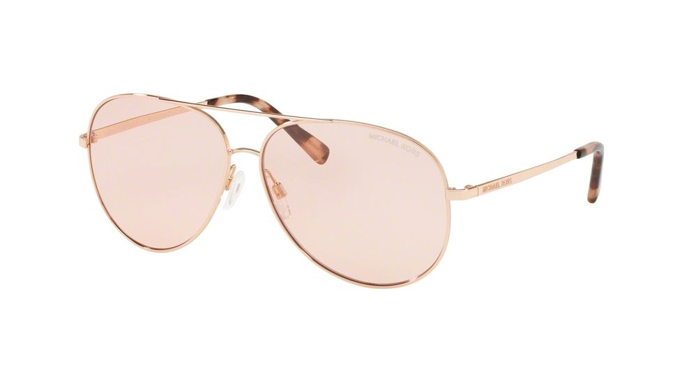 Michael Kors KENDALL MK5016 Single Vision Prescription Sunglasses, 60mm, Shiny Rose Gold - Tone, MK5016-1026-5-60-SV