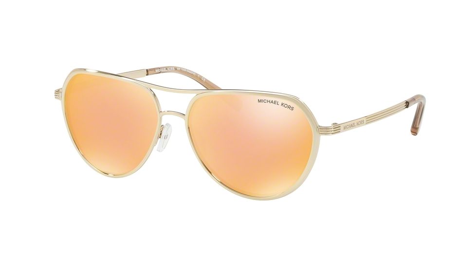 Michael Kors MADRID MK1036 Prescription Sunglasses MK1036-12127J-57 - Lens Diameter 57 mm, Frame Color Lite Gold