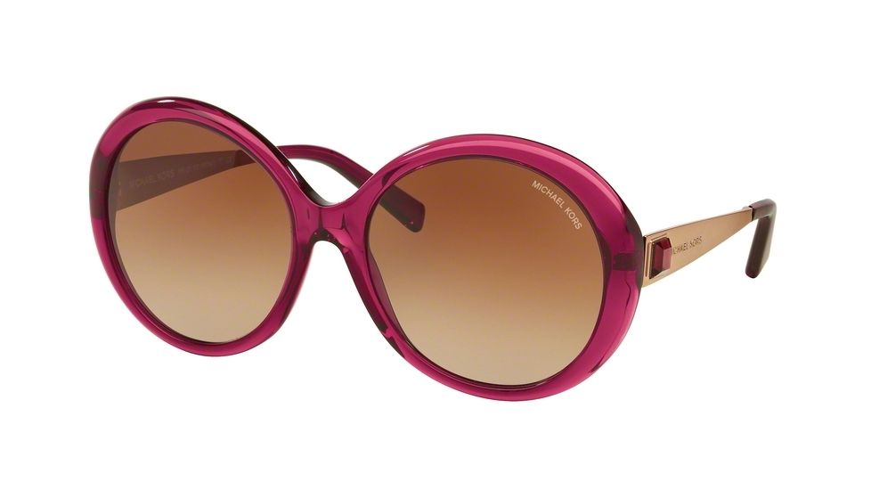 Michael Kors MK2015BF Single Vision Prescription Sunglasses MK2015BF-308713-58 - Lens Diameter 58 mm, Frame Color Fushcia/rose Gold