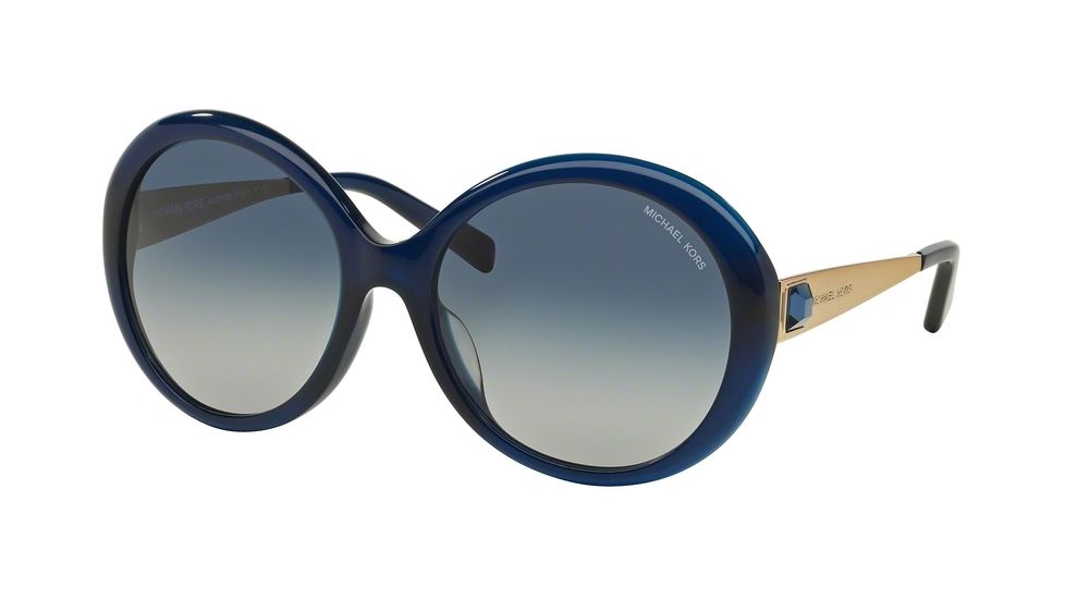 Michael Kors MK2015BF Single Vision Prescription Sunglasses MK2015BF-30884L-58 - Lens Diameter 58 mm, Frame Color Blue-Gold